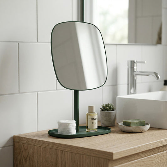Make-up Mirror on Stand, with Tray
