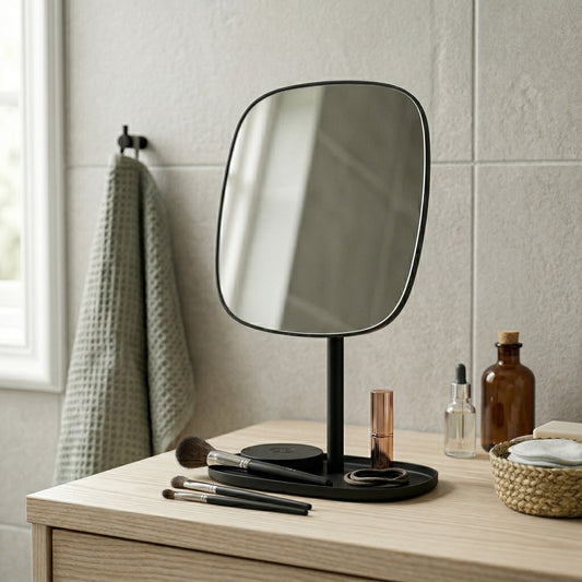 Make-up Mirror on Stand, with Tray