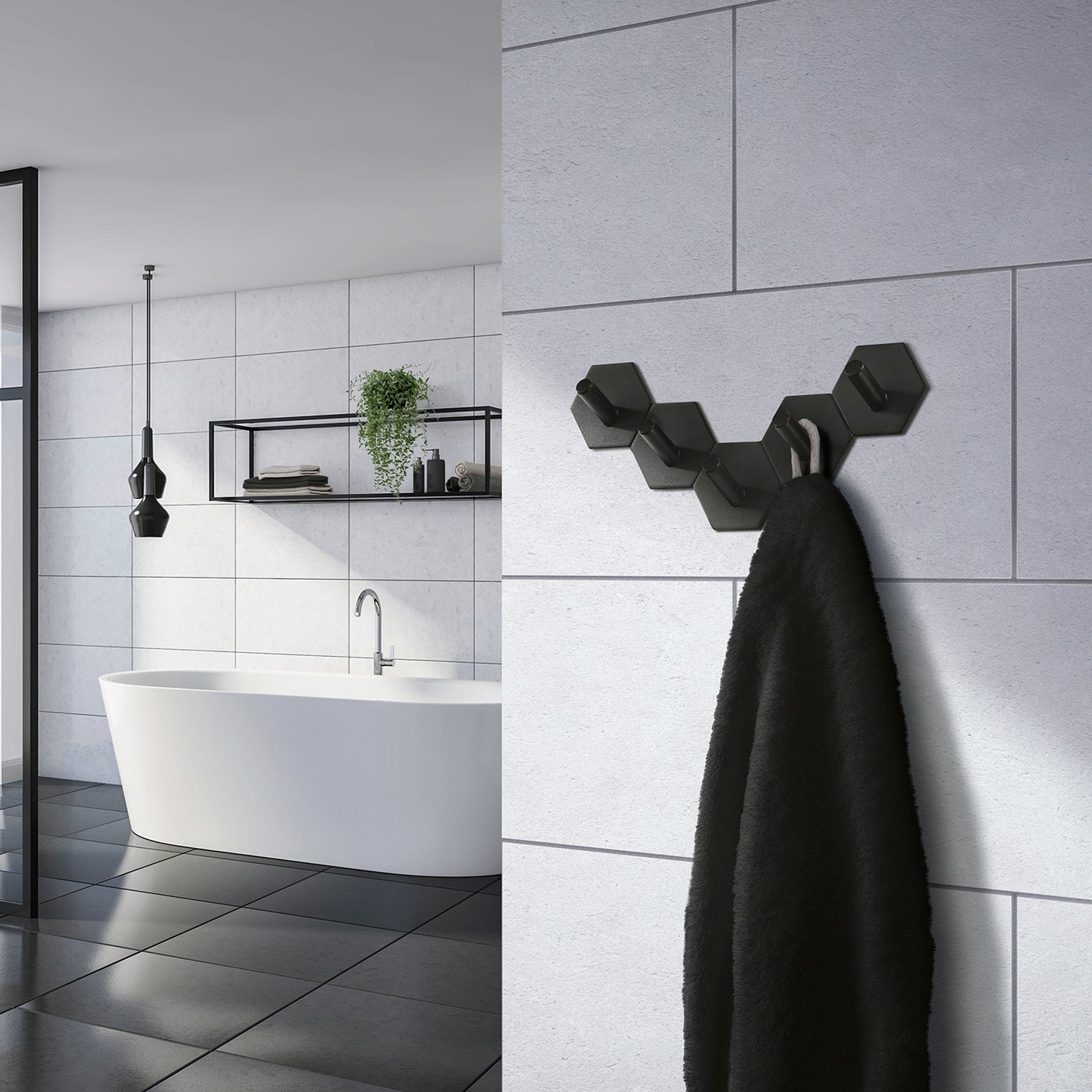 SJÄLVHÄFTANDE ENKELKROK SVART