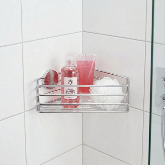 Single Corner Shower Basket, Self-adhesive