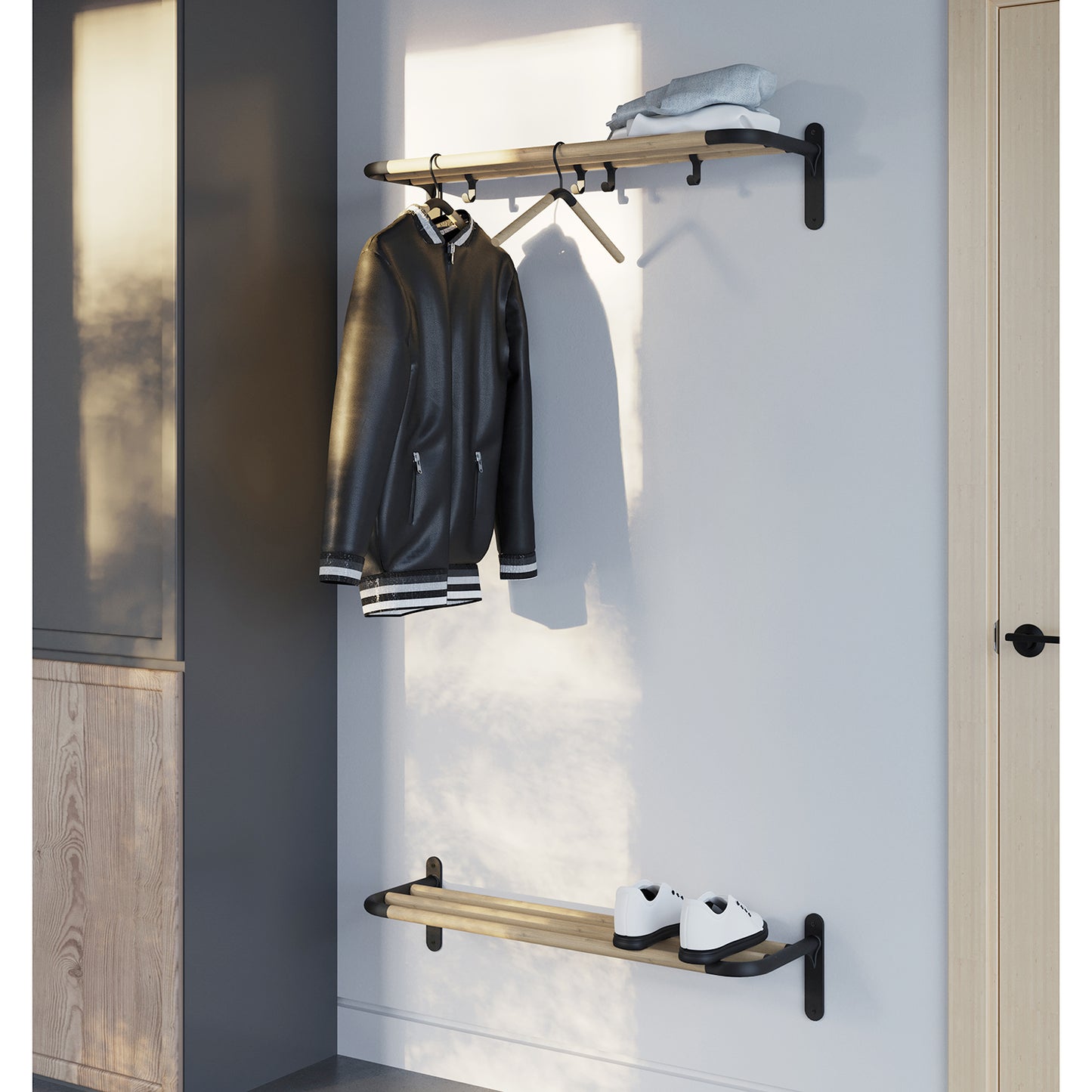 BB HATT-/SKOHYLLA SVART/BOK