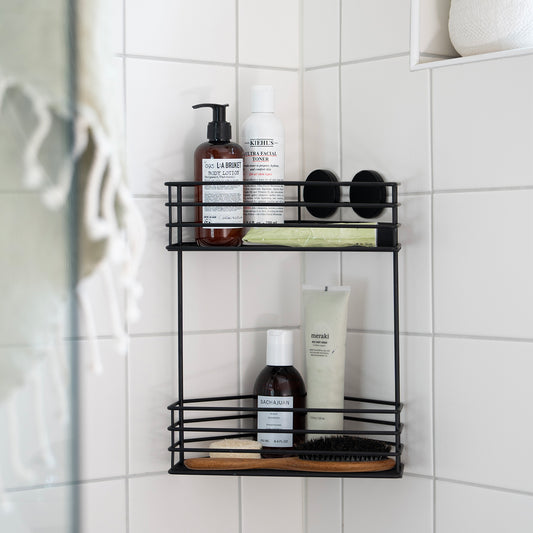 Double Corner Shower Basket, Self-adhesive