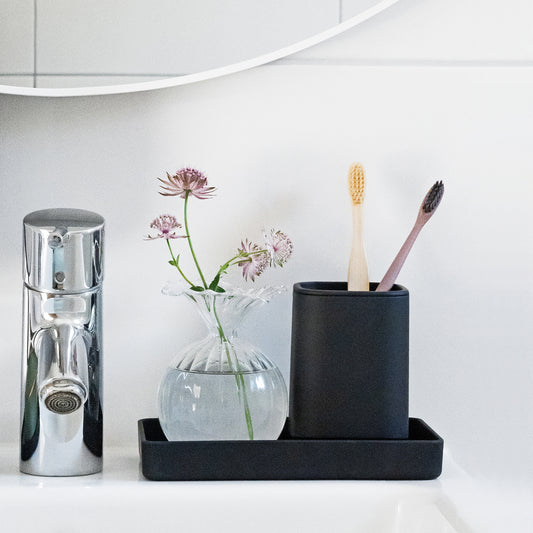 BB TANDBORSTGLAS SVART KANTIG