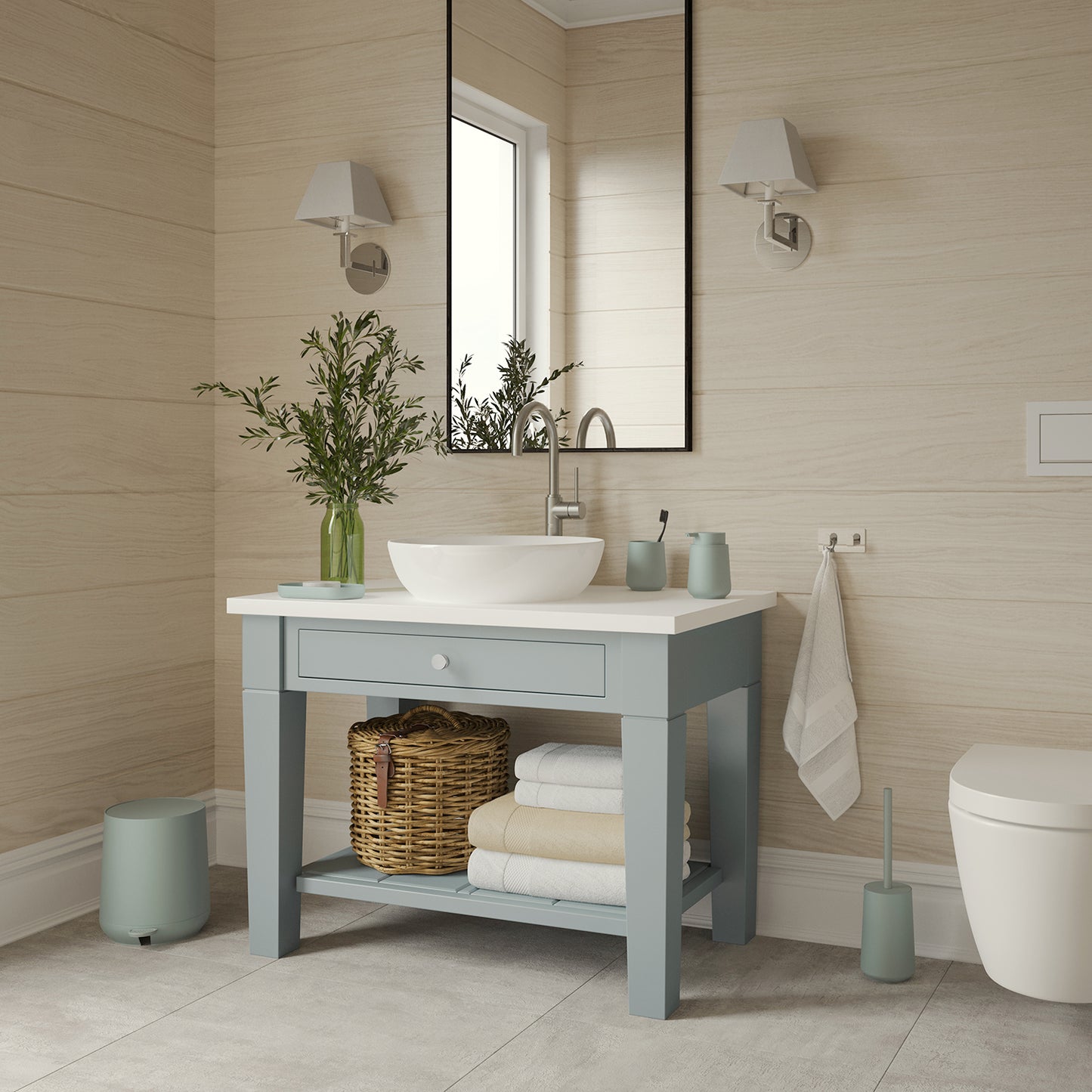 BB WC-BORSTE PLAST EUCALYPTUS