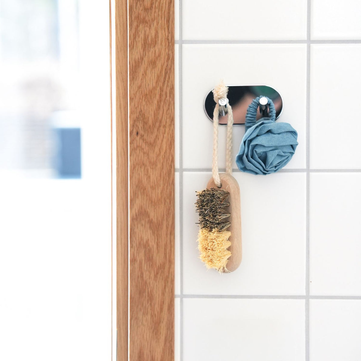 Handdoekhaak dubbel zelfklevend, chroom