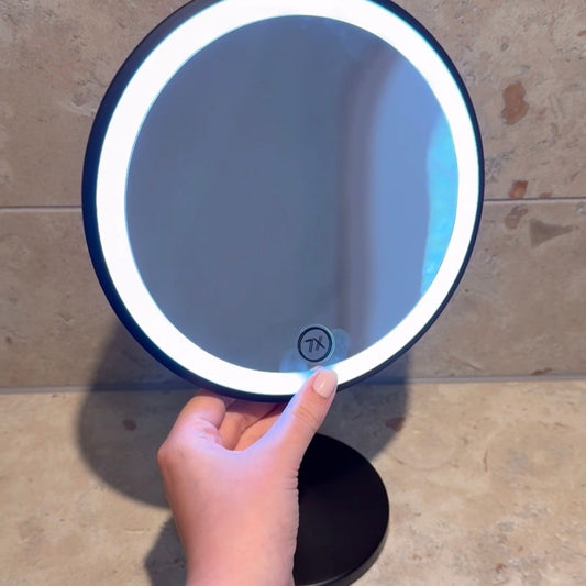 SMINKSPEGEL FRISTÅ. LED SVART