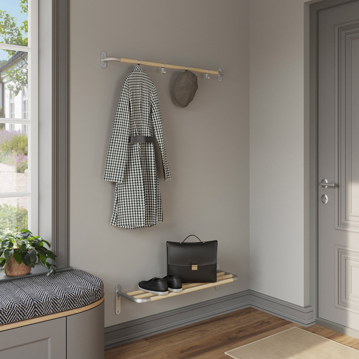 Hook Rack, 4-hooks