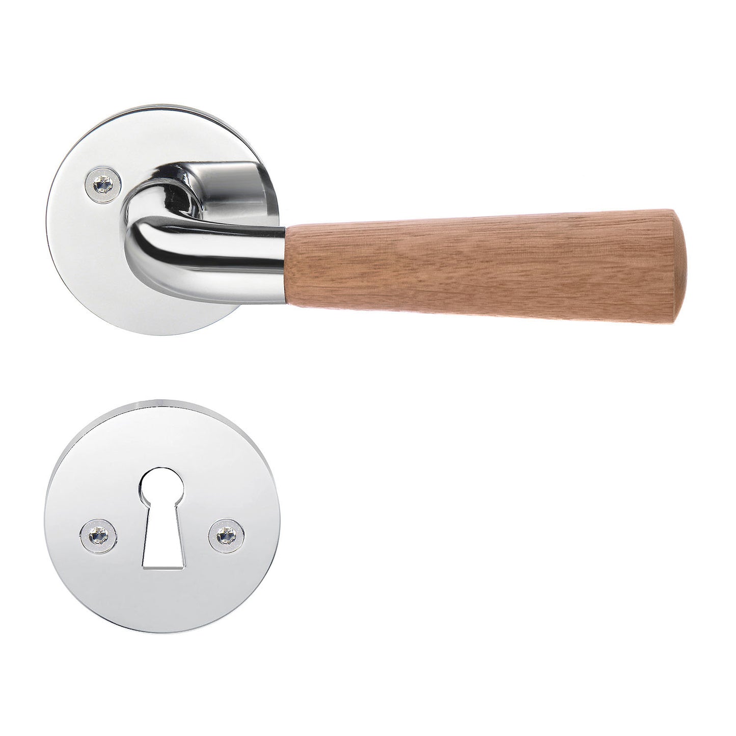 INNERDÖRRTRYCKE KROM/EK