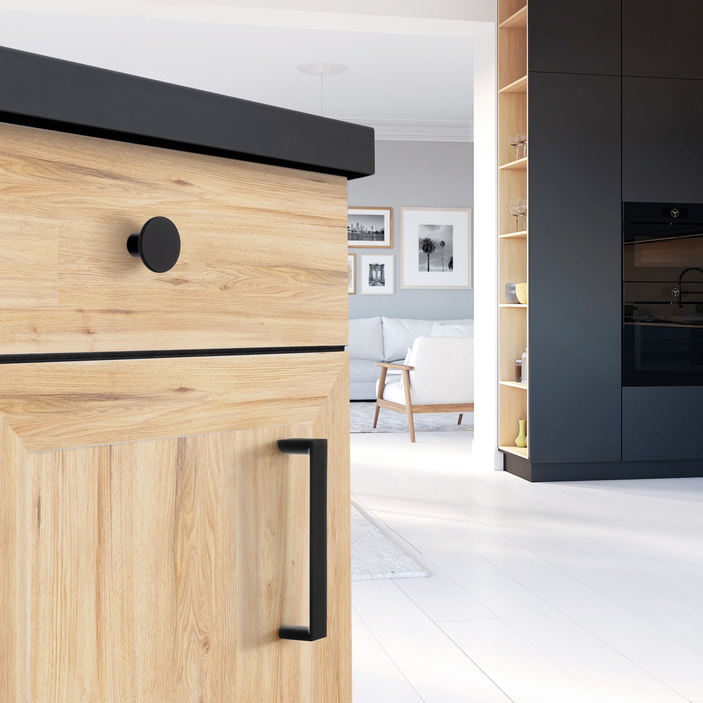 LÅDHANDTAG MATT SVART 128 MM