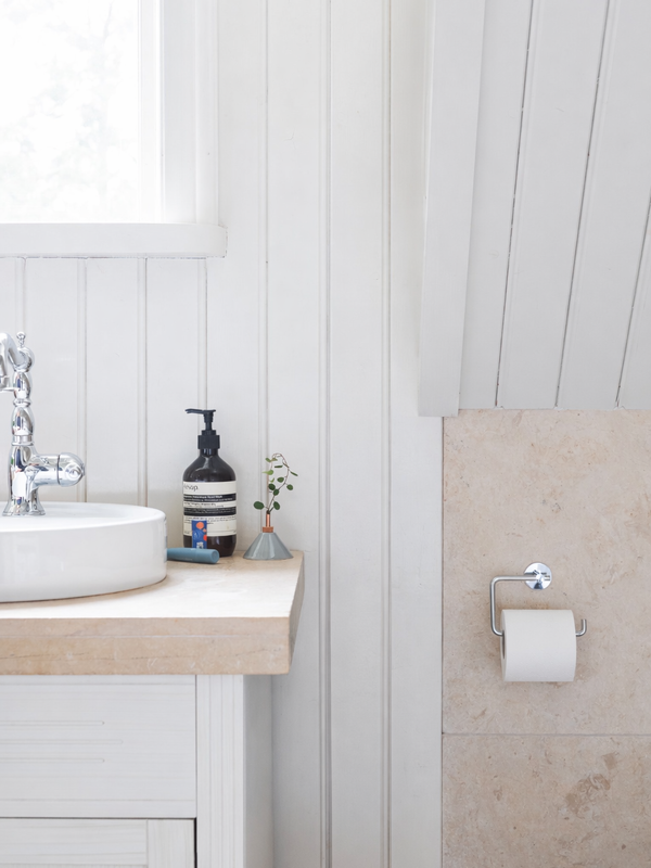 Adhesive bathroom accessories