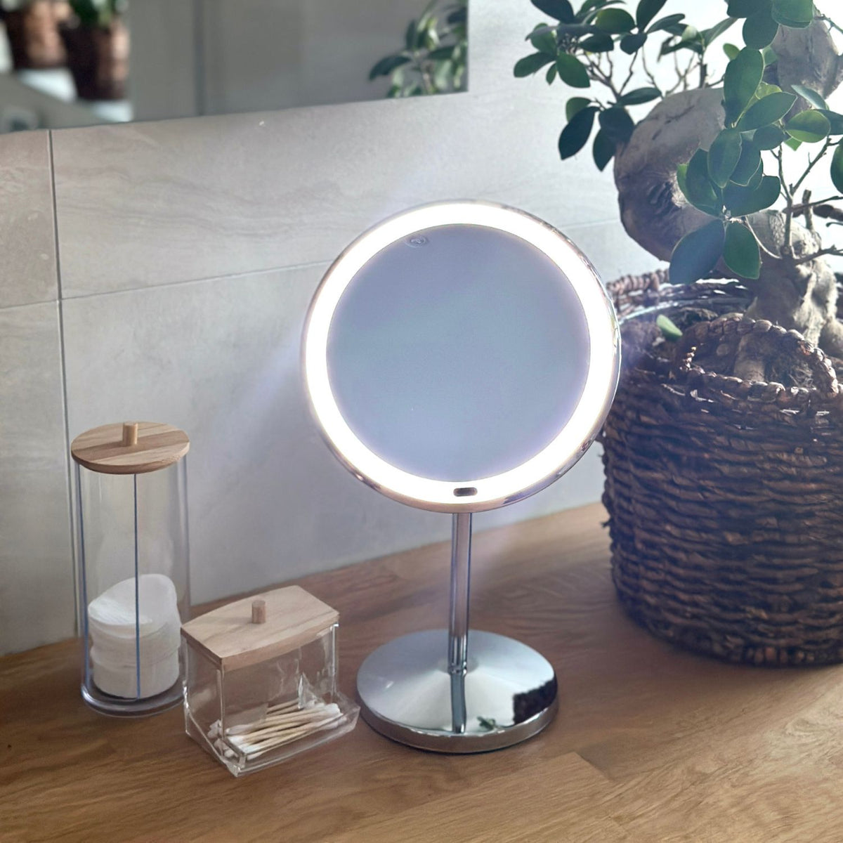 Meikkipeili LED, kromi