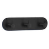 Self-Adhesive Triple Towel Hook, Black