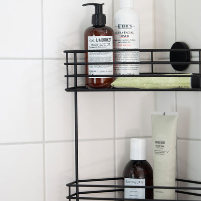 Double Corner Shower Basket, Self-adhesive