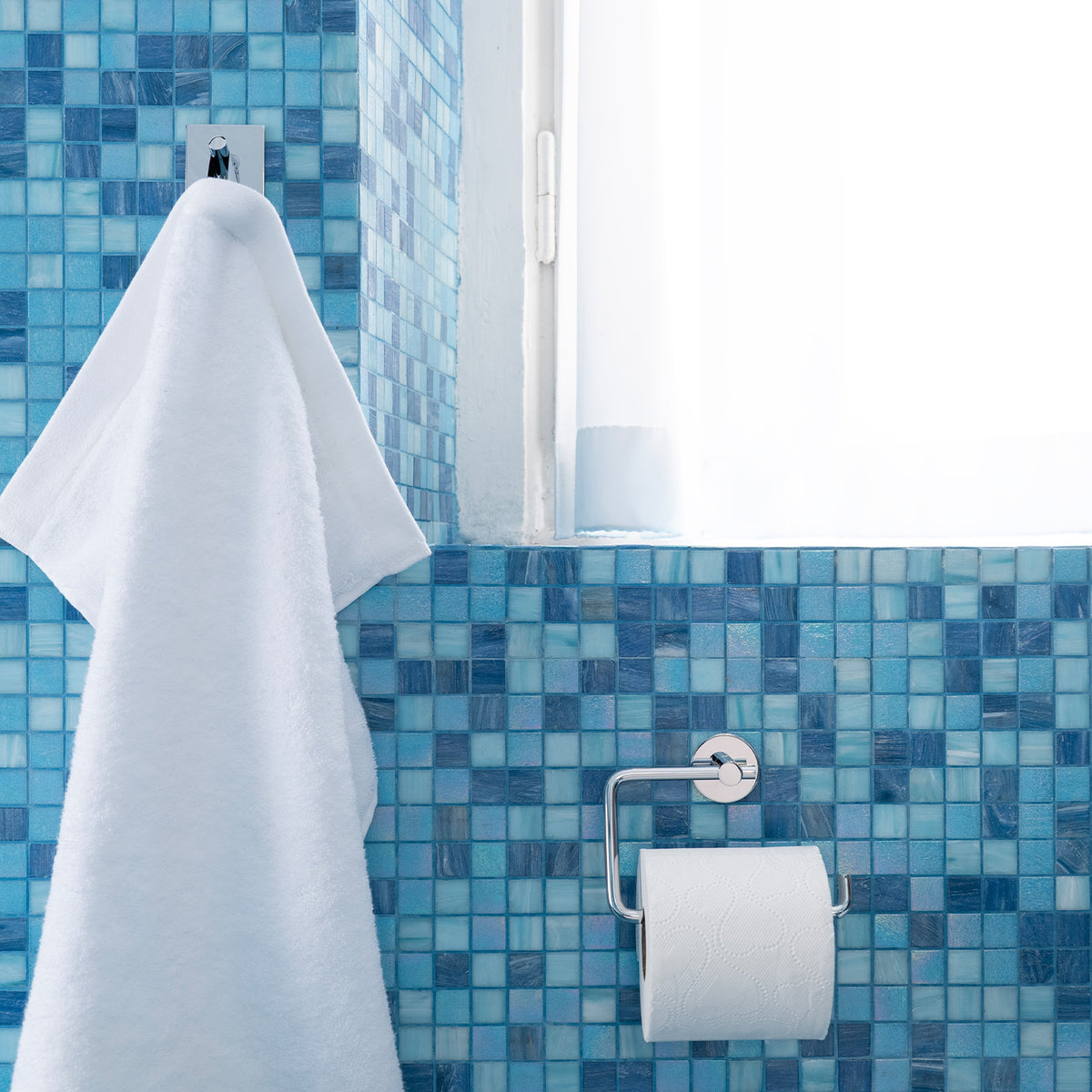 Toilettenpapierhalter selbstklebend, Chrom