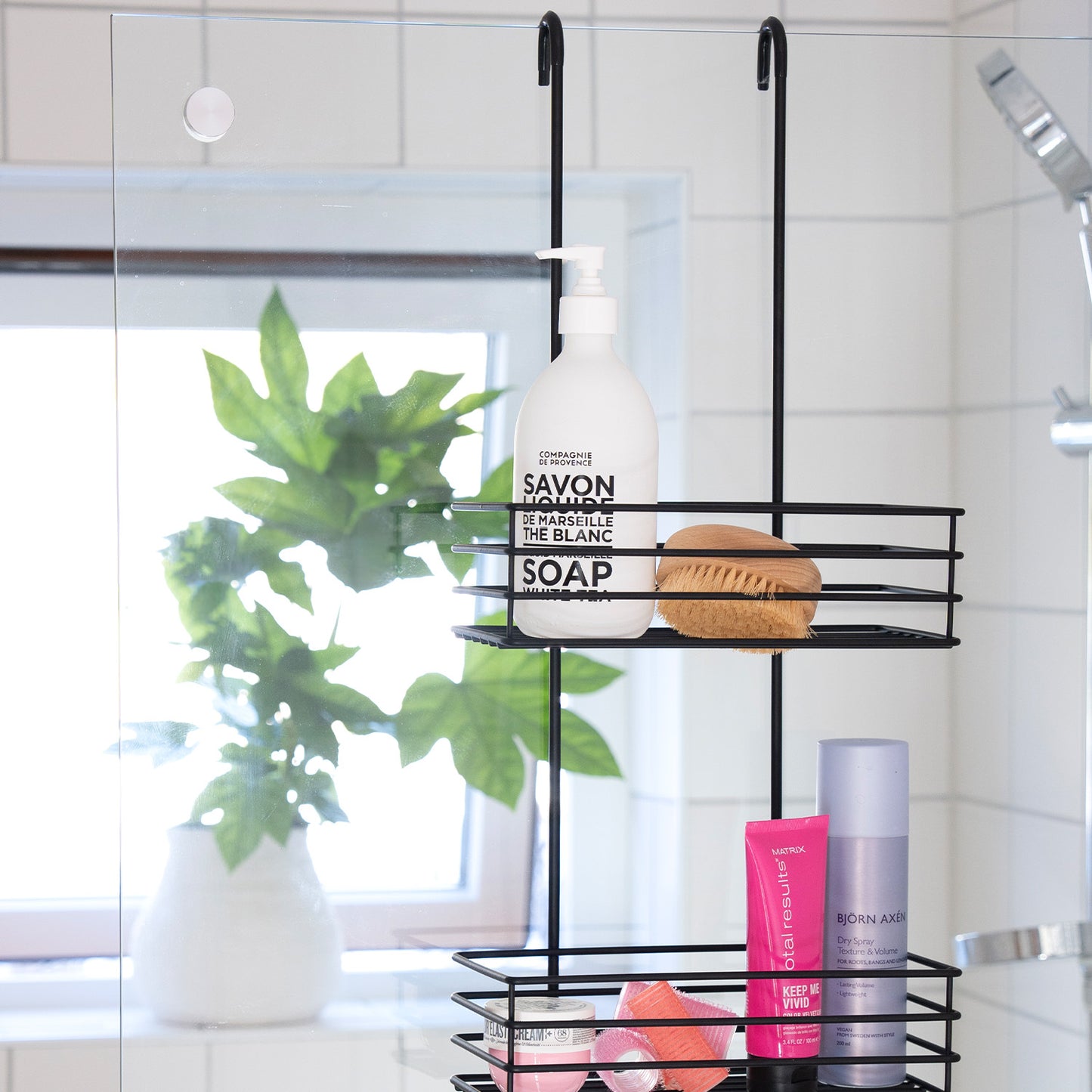 DUBBEL DUSCHKORG MATT SVART