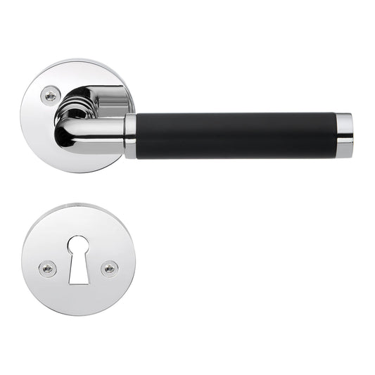 INNERDÖRRTRYCKE KROM/SVART