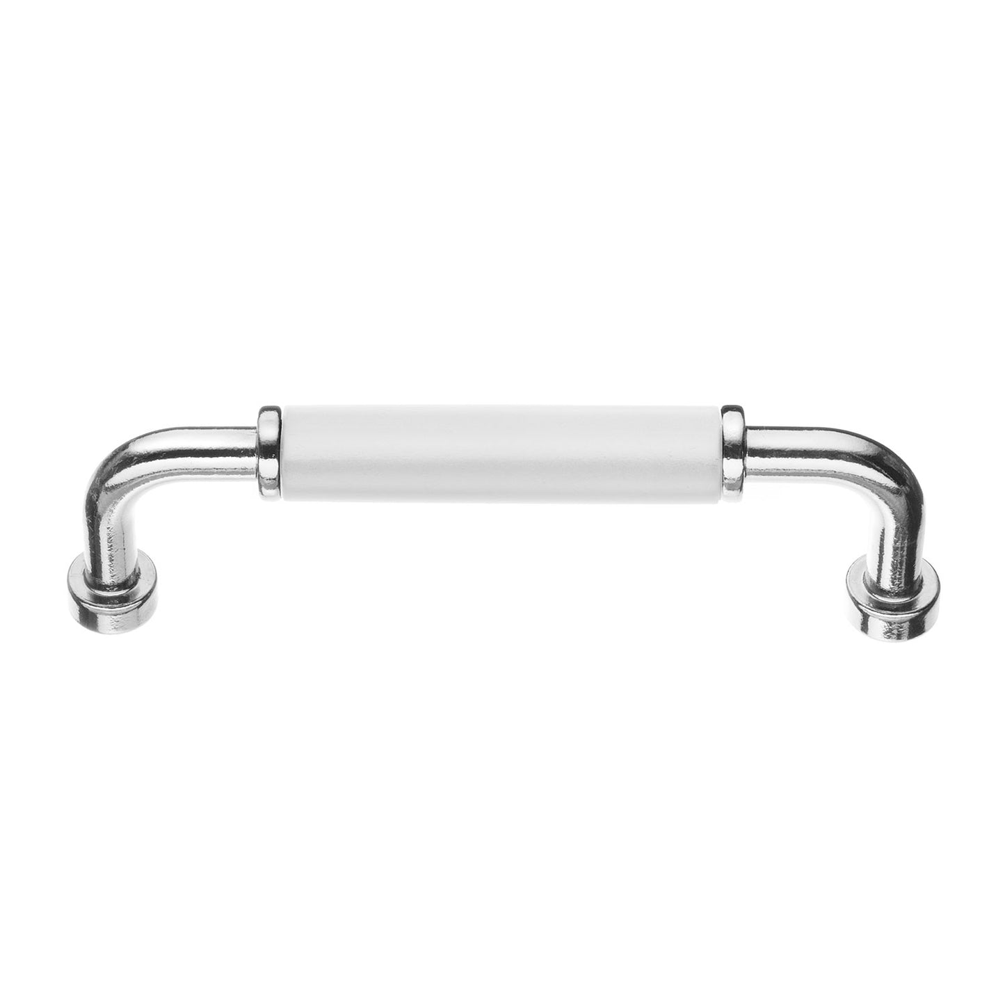 LÅDHANDTAG 96 MM KROM/VIT TRÄ