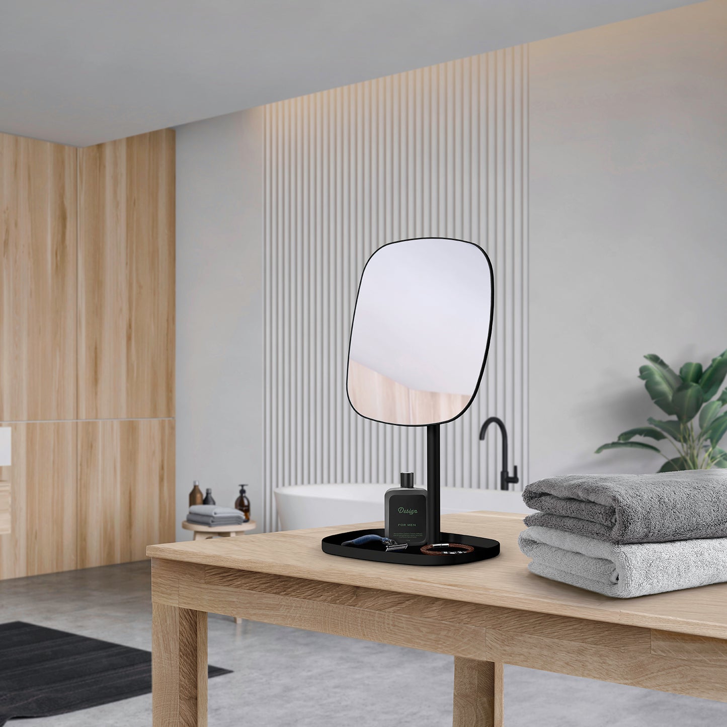 SMINKSPEGEL PÅ FOT M FAT SVART