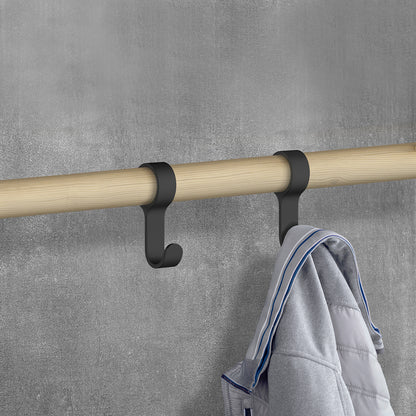 Hook for Hat and Shoe Rack/Coat Rack 2-Pack, Black