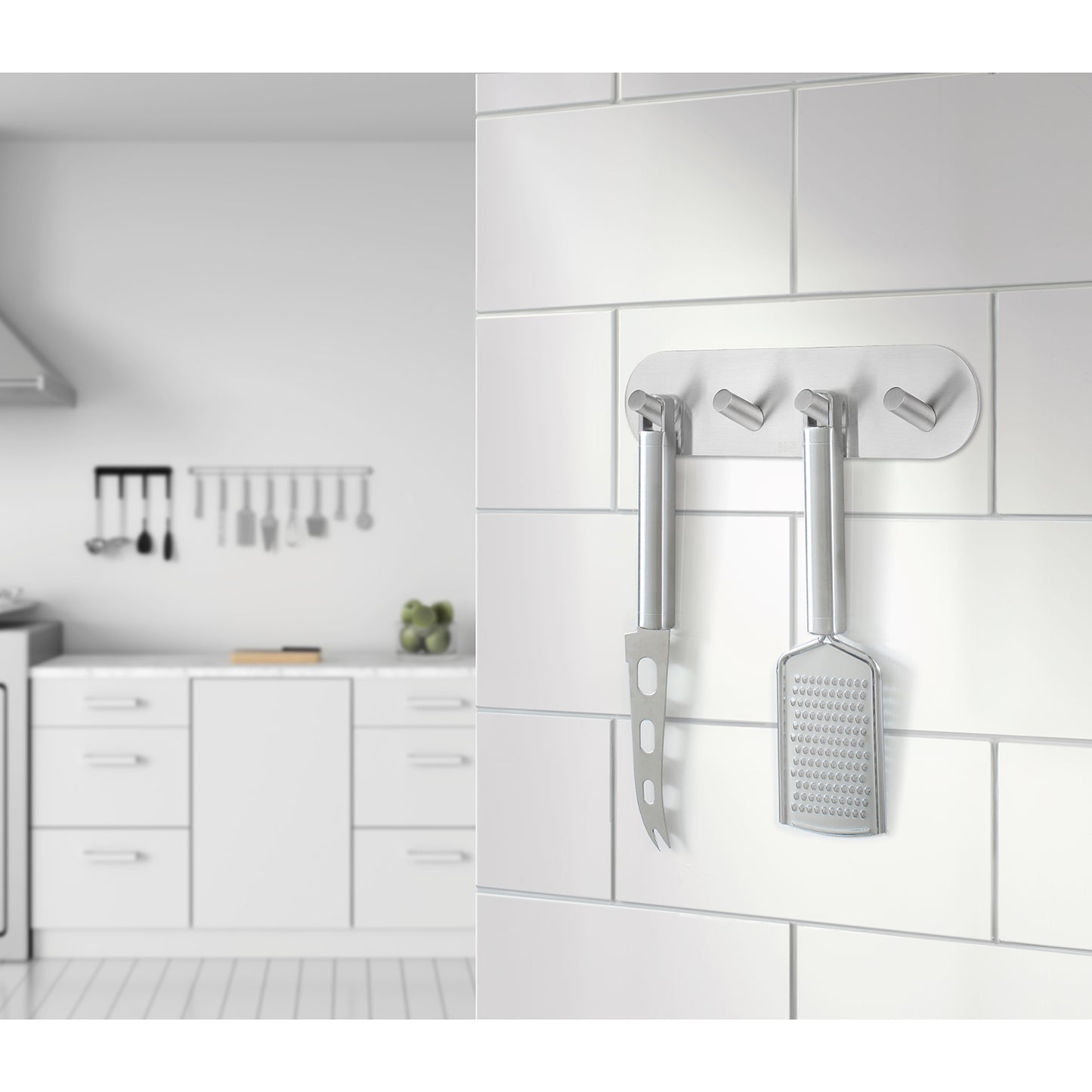 Quadruple Hook, Self-adhesive