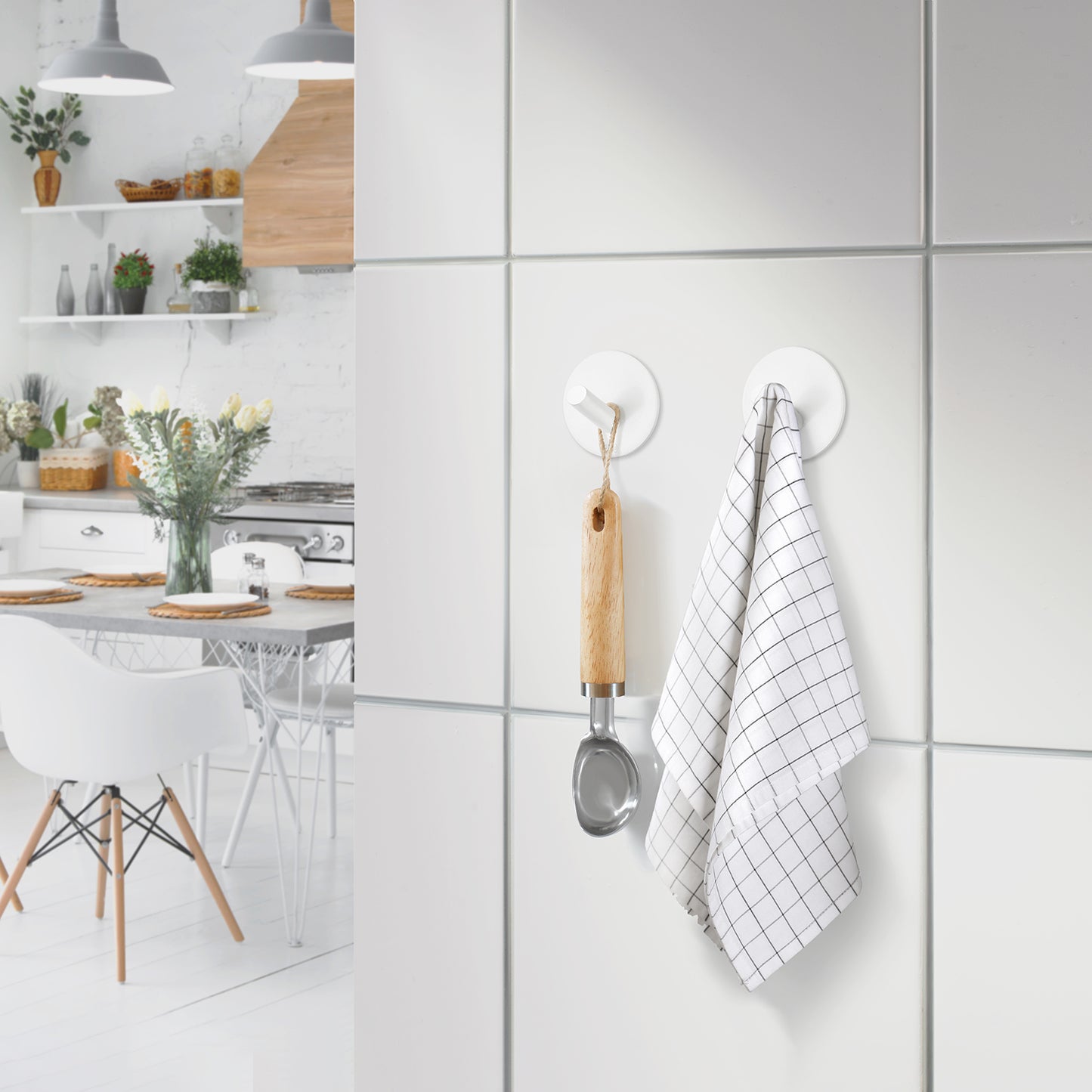 Single Hook, Self-adhesive