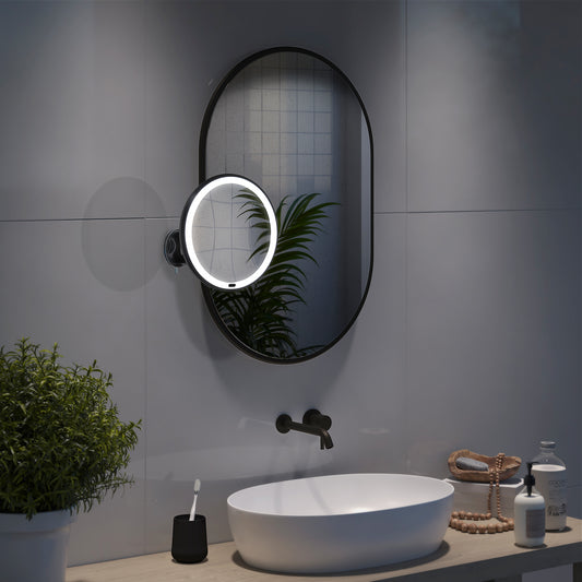 SMINKSPEGEL LED X7 VÄGG SVART