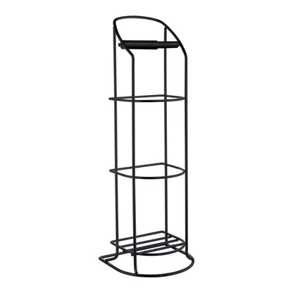 Toilet Paper and Spare Roll Holder, Black