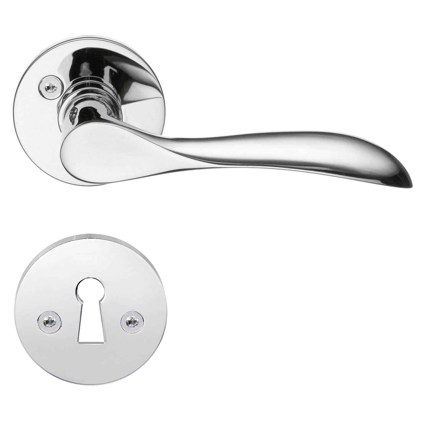 INNERDÖRRTRYCKE POLERAD KROM