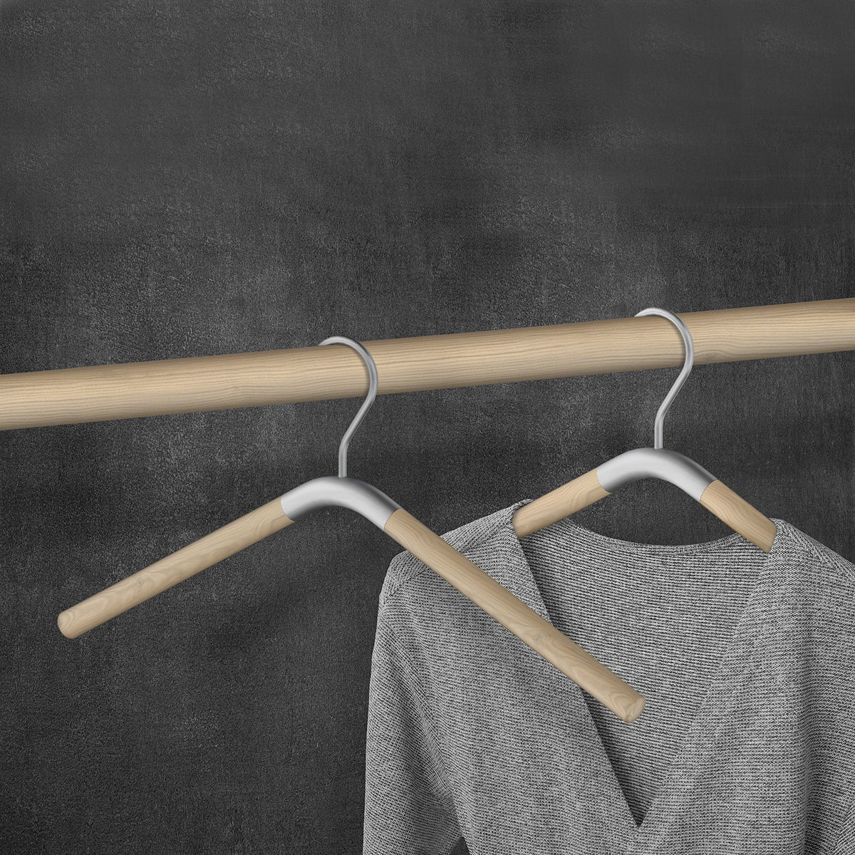 Coat Hanger 2-Pack, Beech/Gray