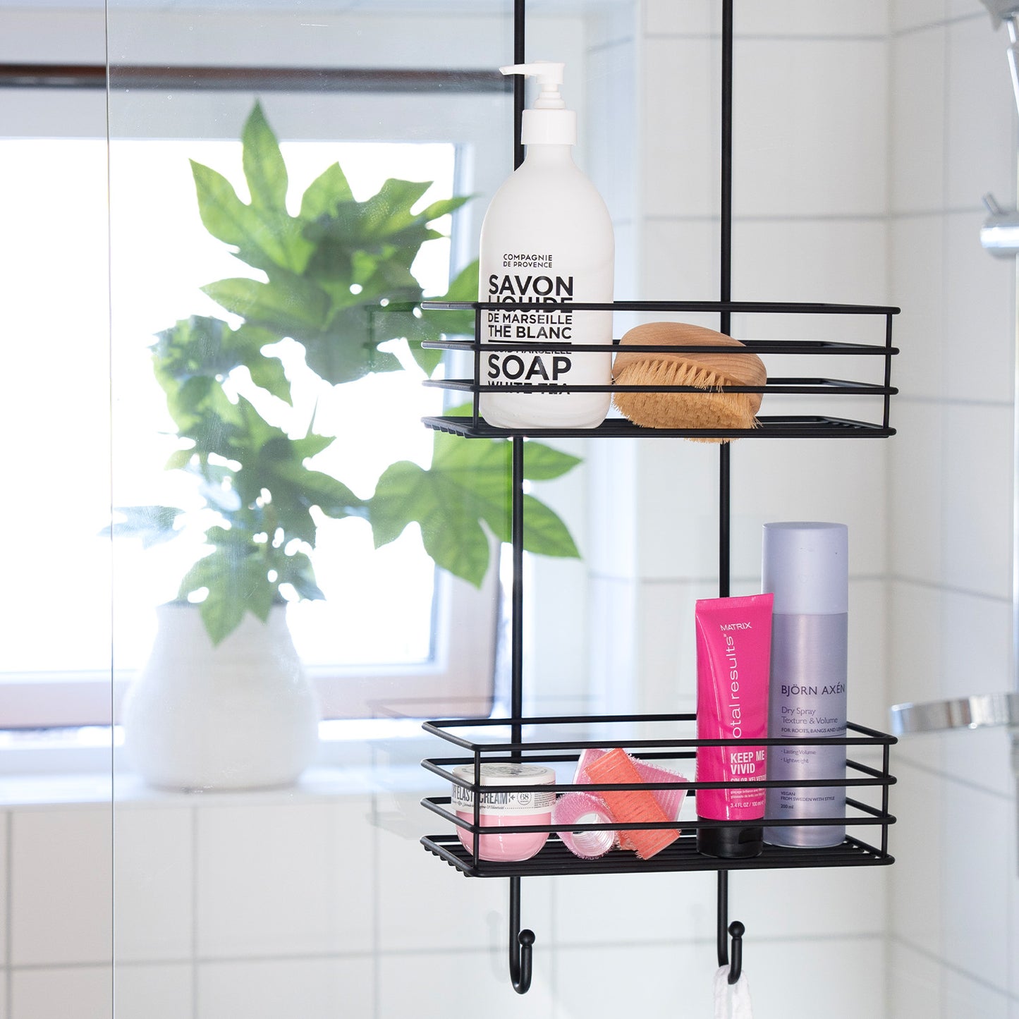 DUBBEL DUSCHKORG MATT SVART