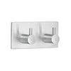 Self-Adhesive Double Towel Hook, Brushed Stainless Steel