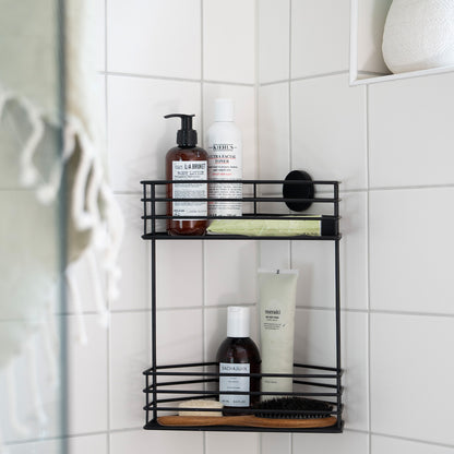 Double Corner Shower Basket, Self-adhesive