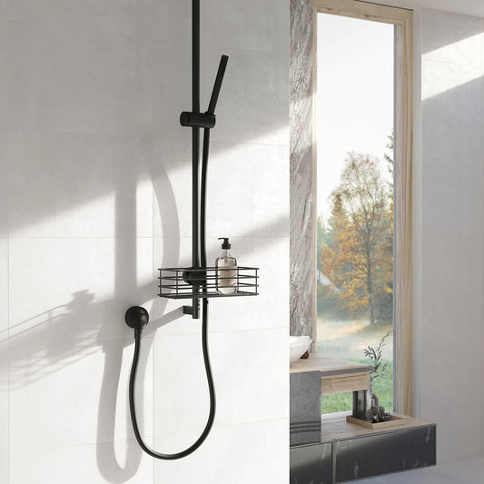 Basket for shower riser rail