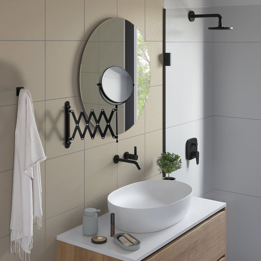 SMINKSPEGEL X1/X7 VÄGG SVART