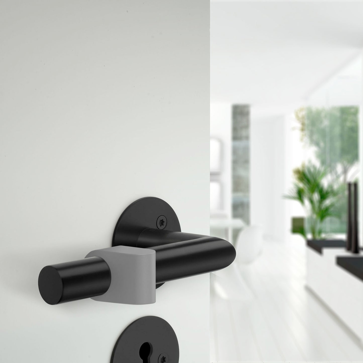 DÖRRSTOPP F HANDTAG GUMMI GRÅ