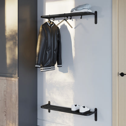 Shoe/Hat Rack with 4 hooks