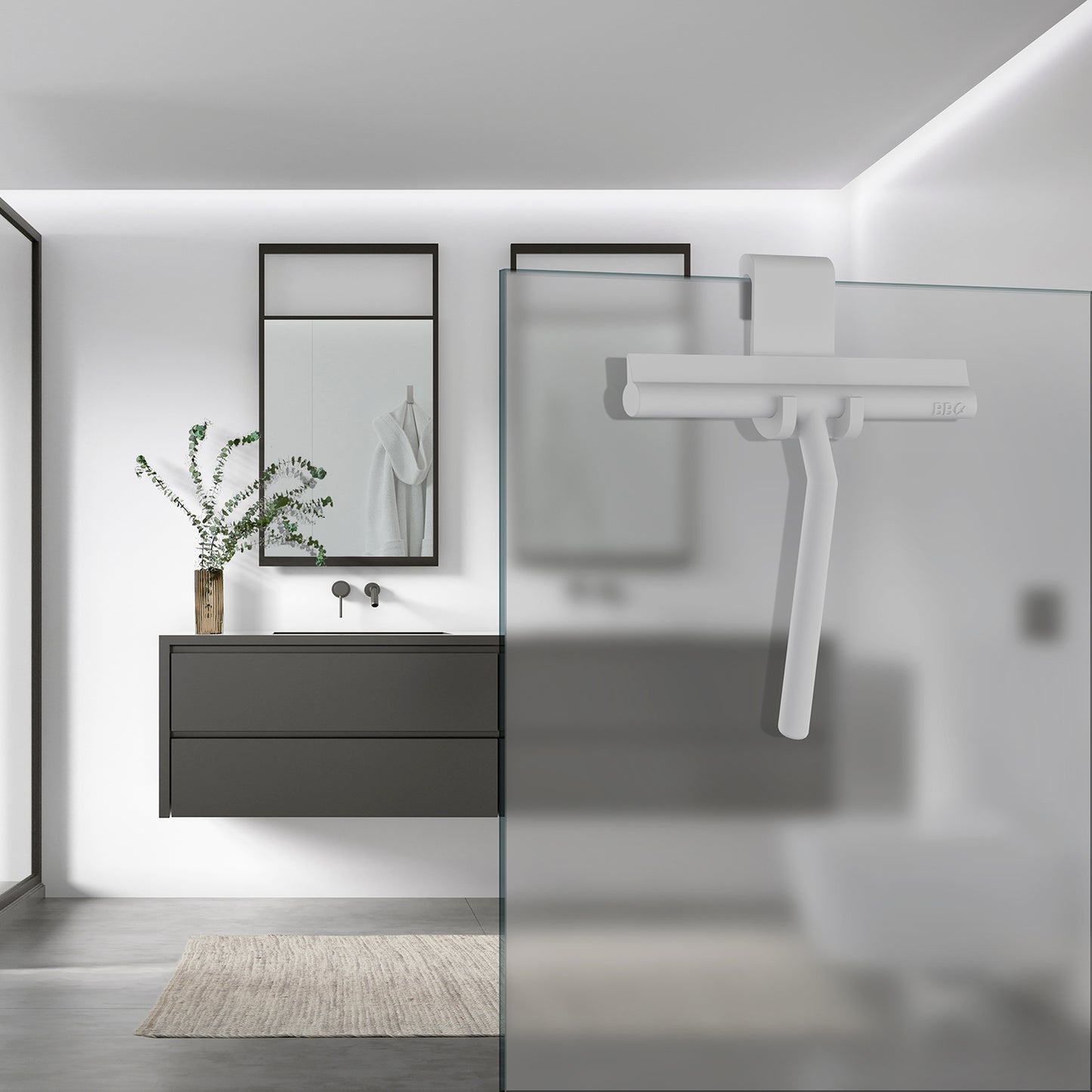 BB DUSCHSKRAPA M HÅLLARE GRÅ