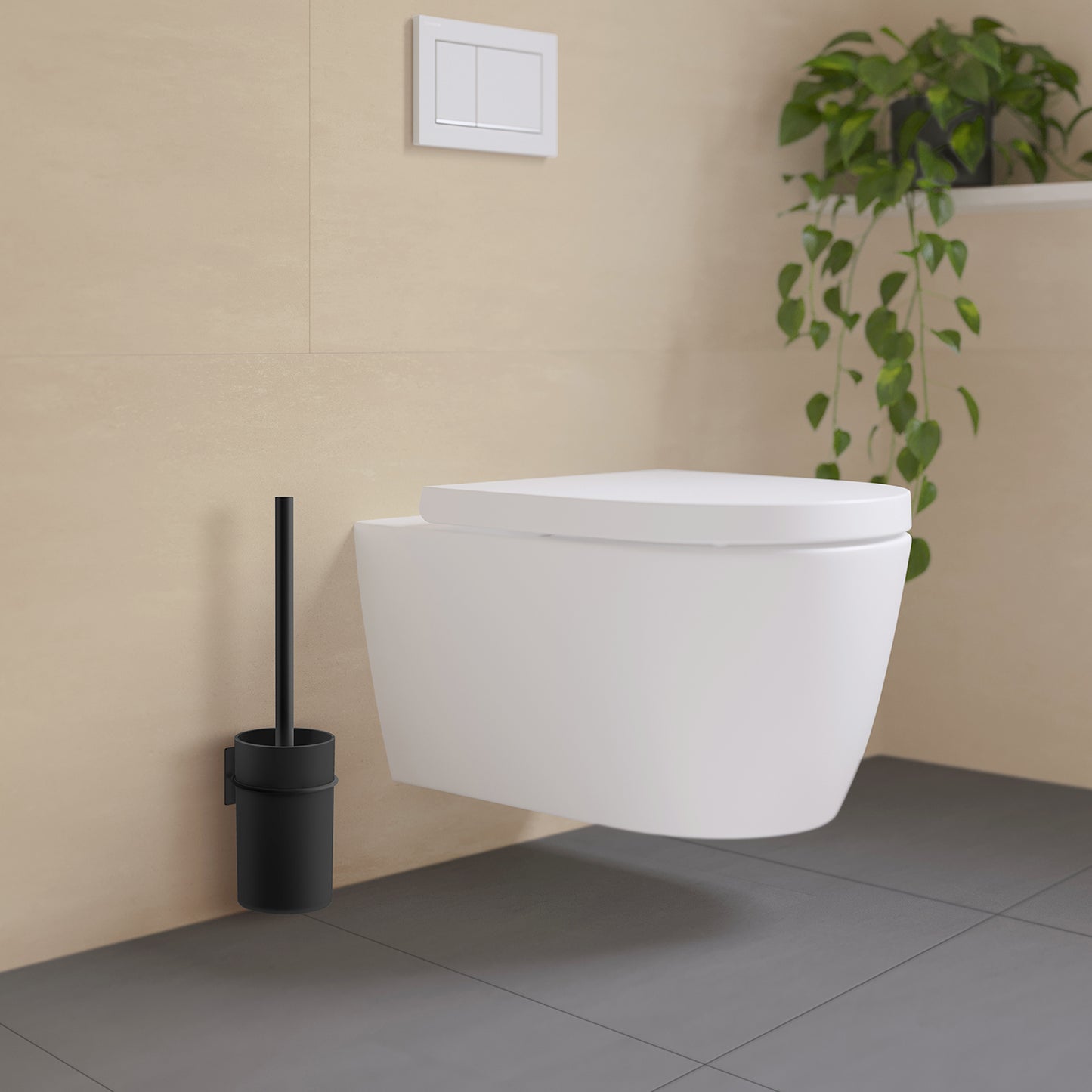 Toilet Brush, Self-adhesive