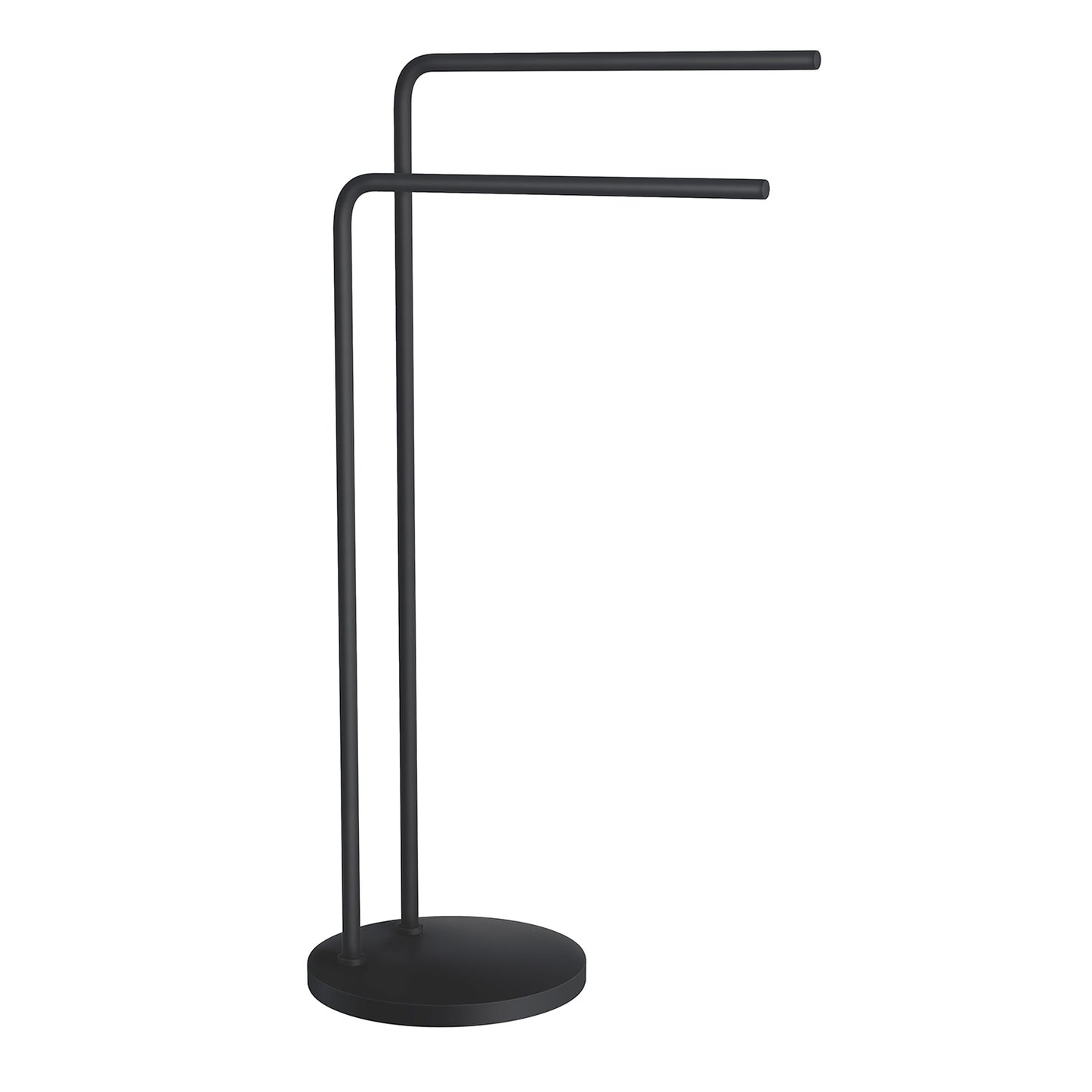 2-ARMAD HANDDUKSSTÅNG SVART