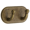 Self-Adhesive Double Towel Hook, Antique Brass