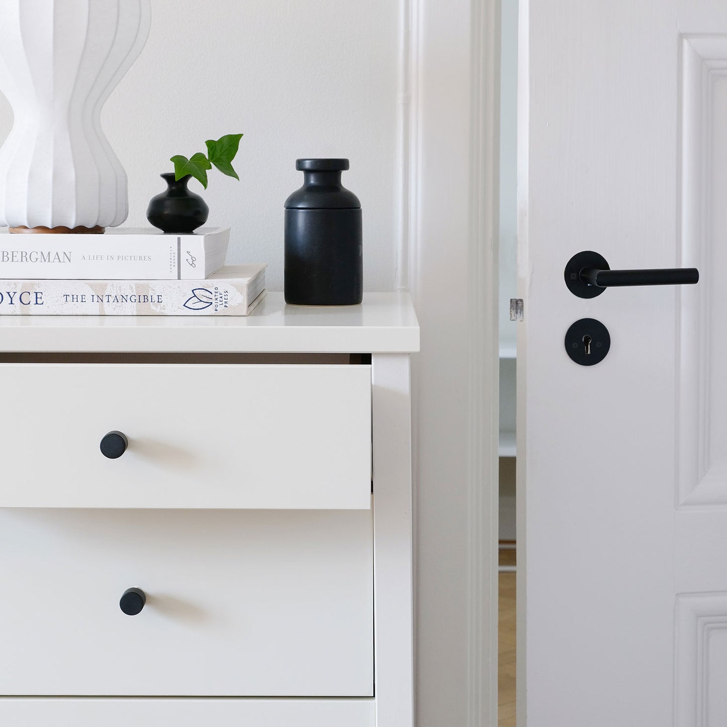 KNOPP MATT SVART, DIAM 22 MM