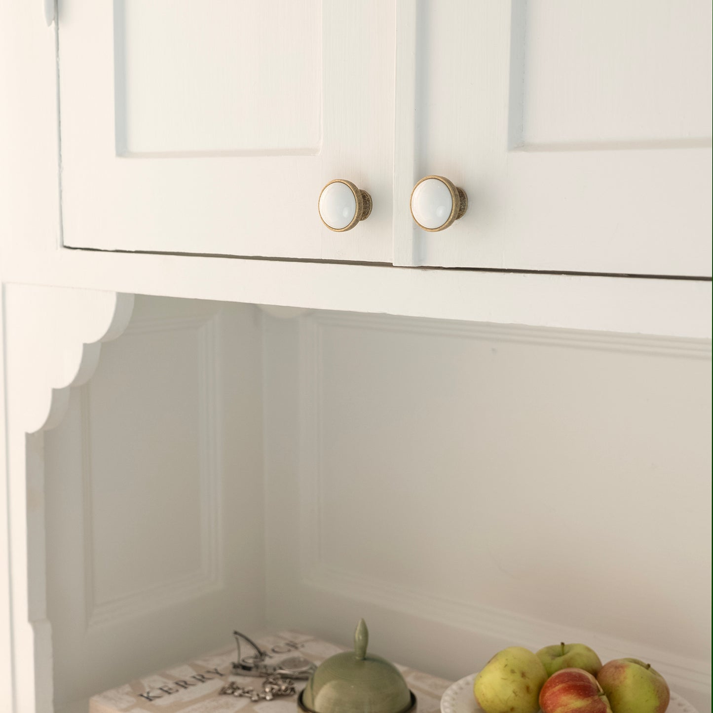 KNOPP ANTIK MÄSSING/KERAMIK